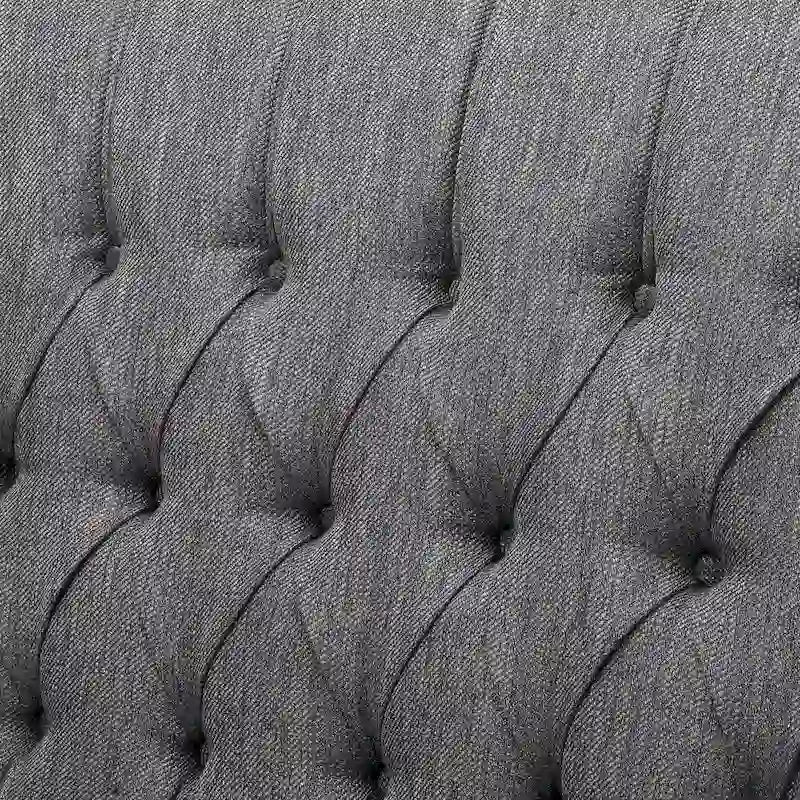 Charcoal Wingback Manual Recliner, Oversized Single Seat, Diamond Tufted