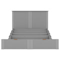 Grey Full Size Murphy Wall Bed with Drawer, Sockets & USB Ports (1 Person)