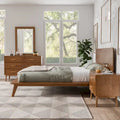  Beau Midcentury 4-Piece Low Profile Platform Bedroom Set