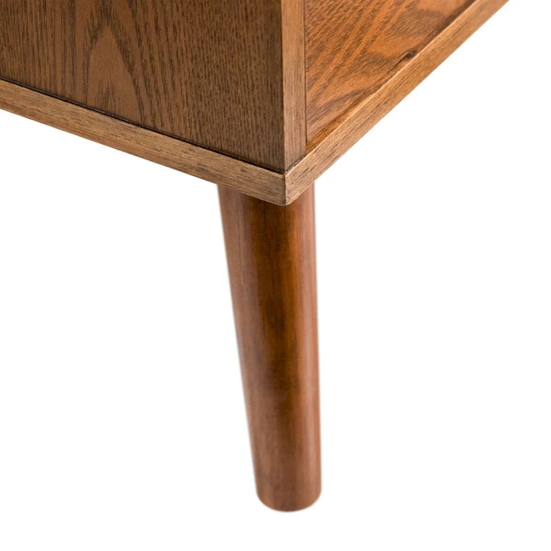 Walnut 4-Piece Bedroom Set, Mid-Century Style, King/Queen