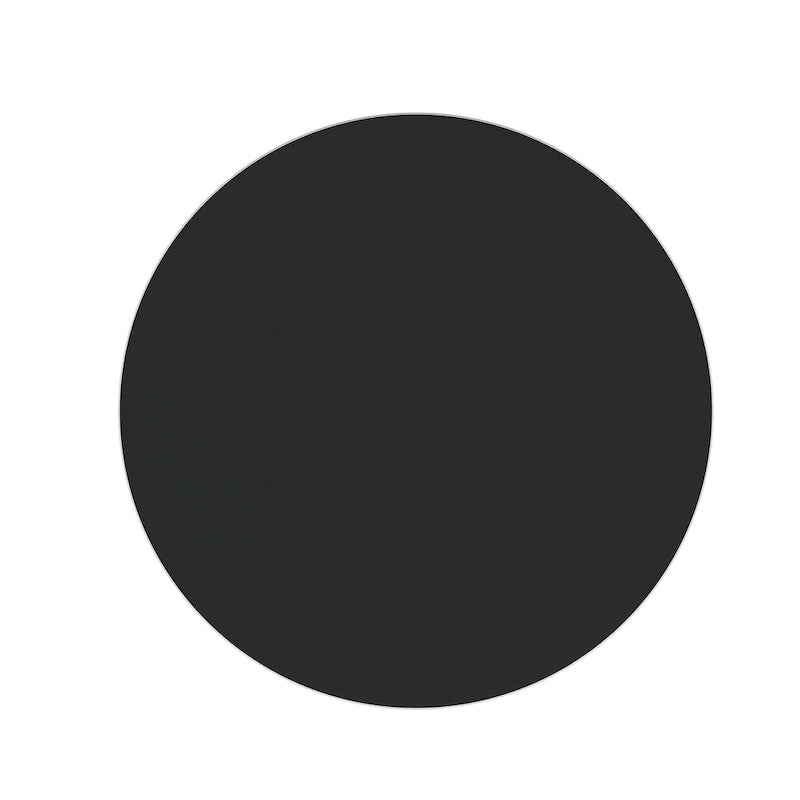 Black Round Tempered Glass Table Top, Beveled Edge, Single Panel