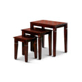 Dark Brown / Cherry / Espresso Traditional Nesting Side Tables, Set of 3