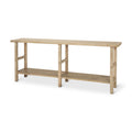 Light Brown / Medium Brown Rustic Console Table, 2-Shelf