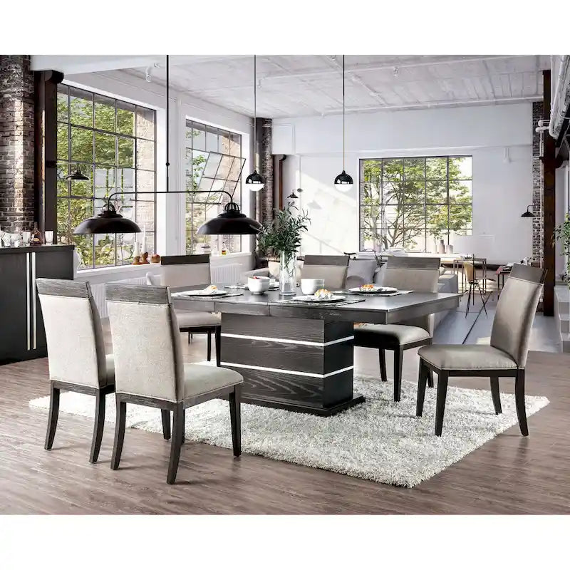 Shatterley Contemporary Brown 7-Piece Dinning Set by 