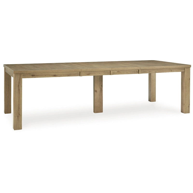 Light Brown Rustic Oak Extension Dining Table, Seats up to 10