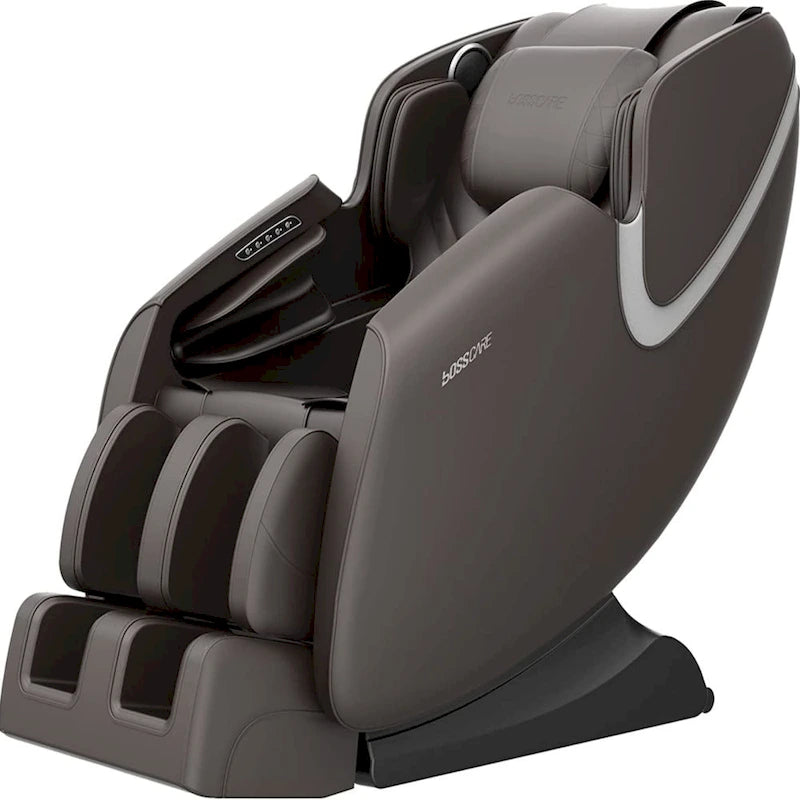 Zero Gravity Massage Recliner Chair with Airbag, Bluetooth & Foot Roller – Black / Brown, 1-Person