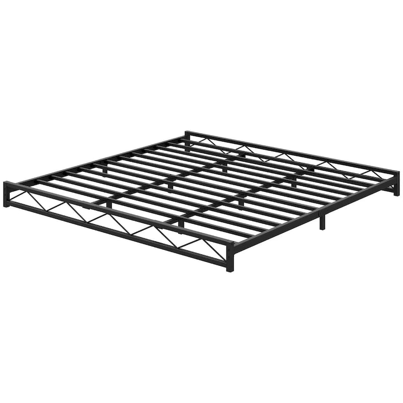 Easy Assembly King Size Bed Frame with Steel Slat Support