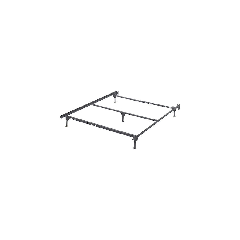 Black Metal Queen Bed Frame, Bolt-On, 1-Person