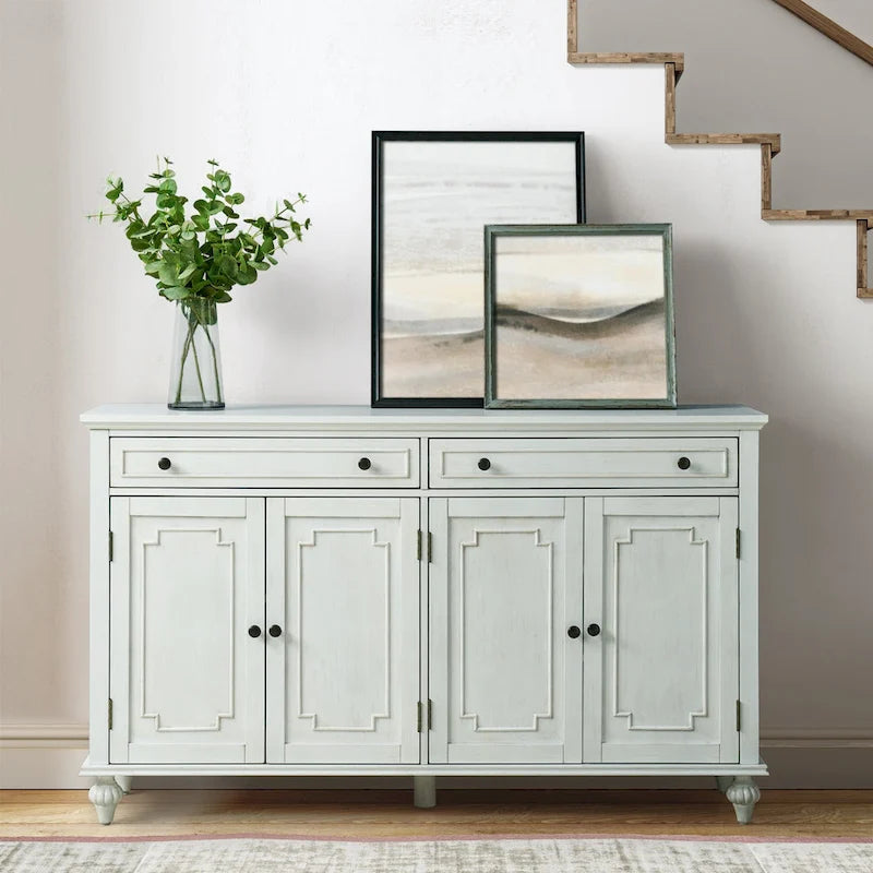 Ruby 58Traditional Wide 2 Drawer Sideboard with Adjustable Shelves By 