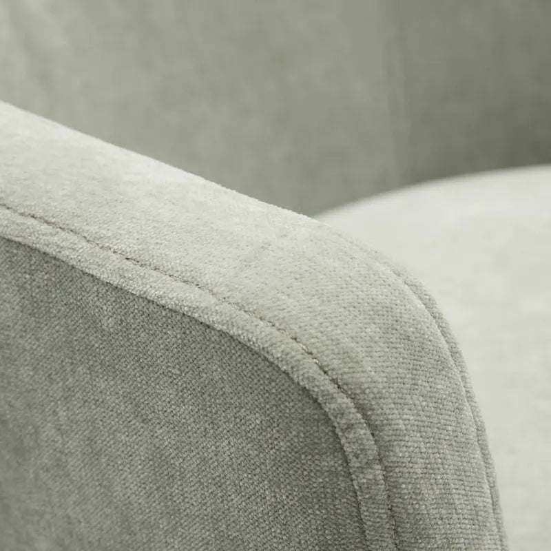 Taupe / Pink / Light Green Chenille Swivel Rolling Desk Chair, Single Seat