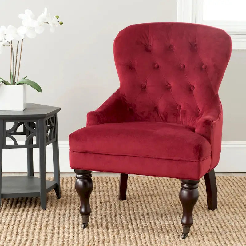 Tufted Diamond Accent Arm Chair, Single Seat – Multiple Colors