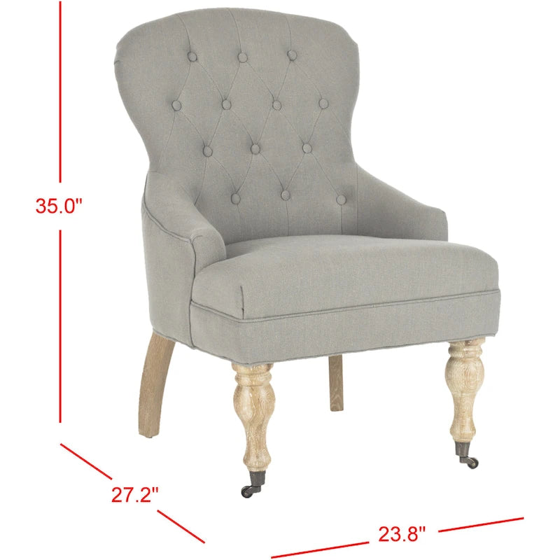 Tufted Diamond Accent Arm Chair, Single Seat – Multiple Colors