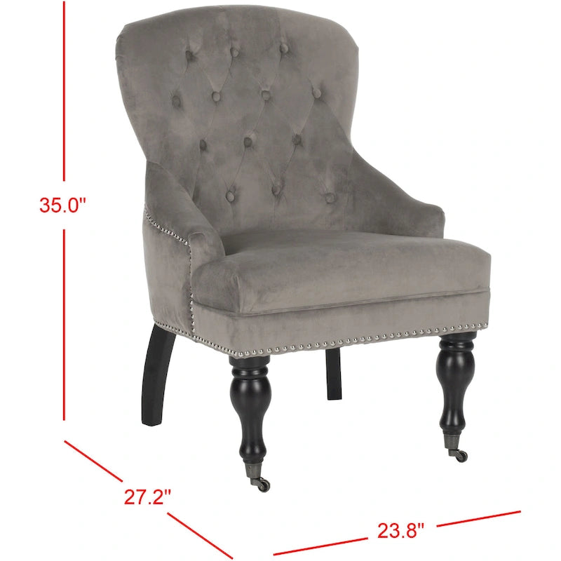 Tufted Diamond Accent Arm Chair, Single Seat – Multiple Colors