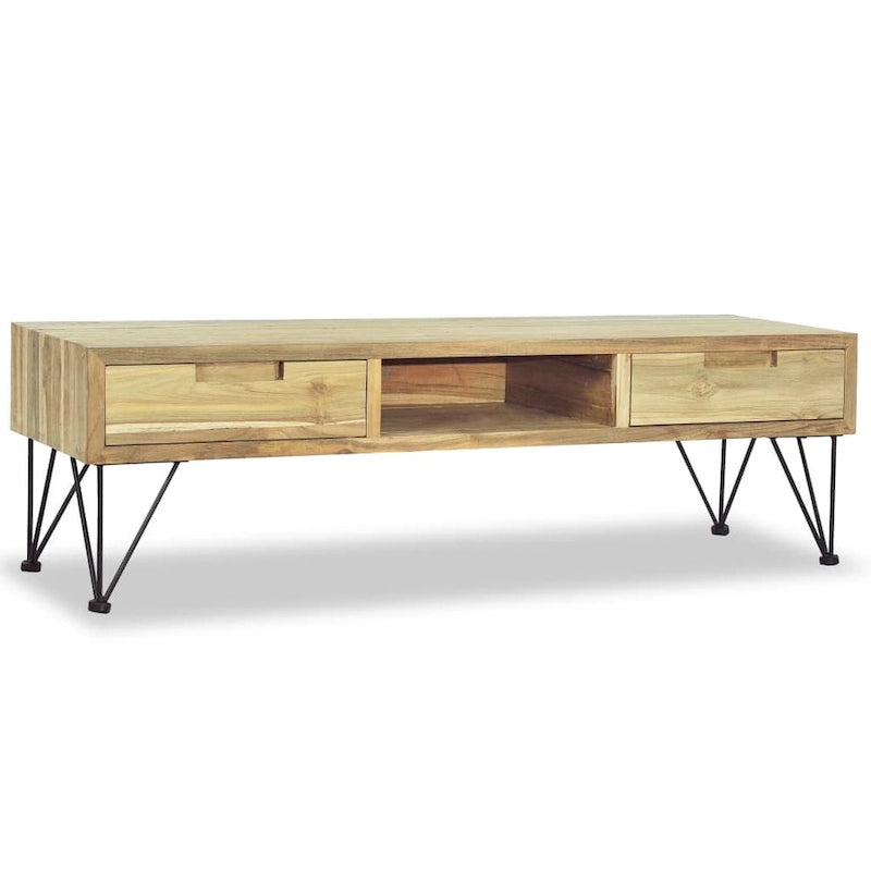Brown Colonial TV Stand / Lowboard, 1-Person Assembly, 47.2"W