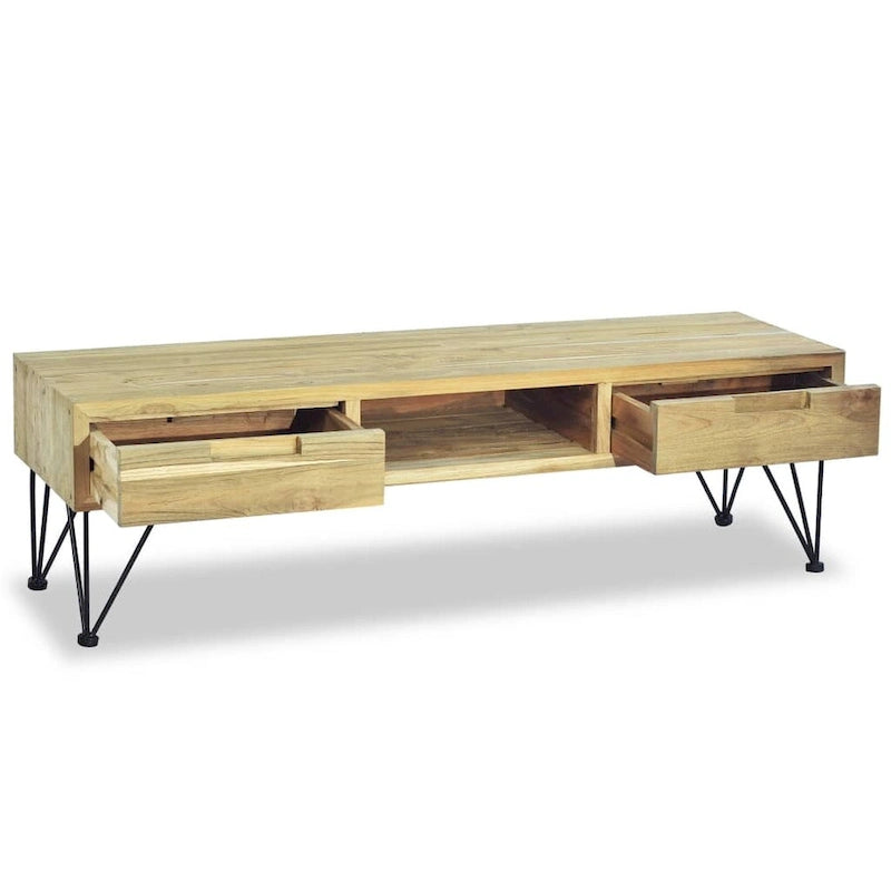 Brown Colonial TV Stand / Lowboard, 1-Person Assembly, 47.2"W