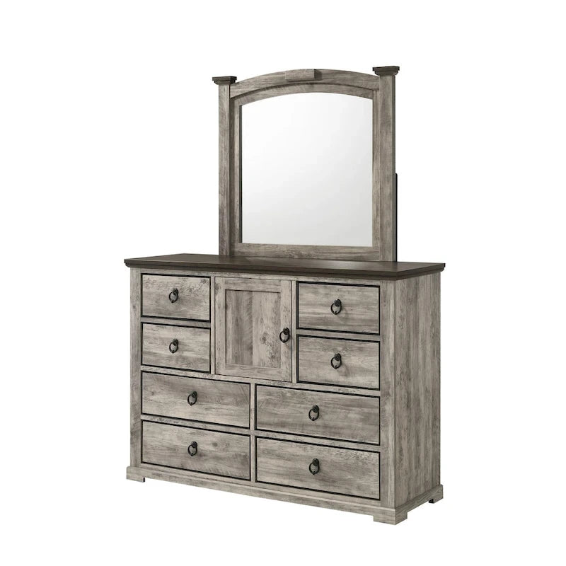 Gray Rustic Panel Bedroom Set, 3-Piece, King/Queen, Sleeps 1