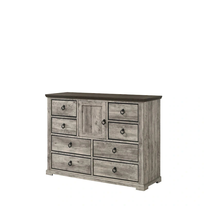 Gray Rustic Panel Bedroom Set, 3-Piece, King/Queen, Sleeps 1