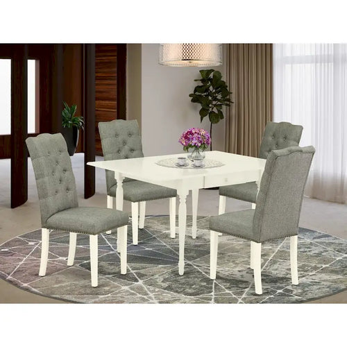  Dining Set Includes a Rectangle Dining Room Table with Dropleaf and Dining Chairs (Finish Color Options)